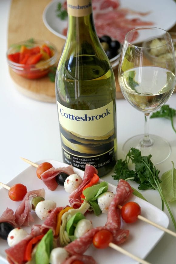 Antipasto Skewers and Summer Wine | Catchmyparty.com
