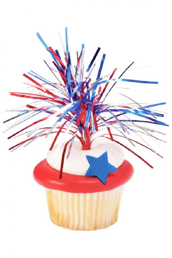 July 4th Cupcake Firecracker Decorations