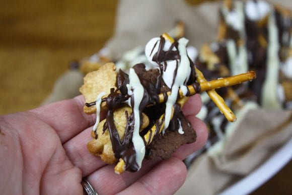 Salty and Sweet S'mores Snack Mix | CatchMyParty.com