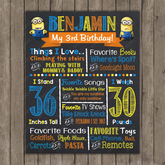 Minions birthday party poster | CatchMyParty.com