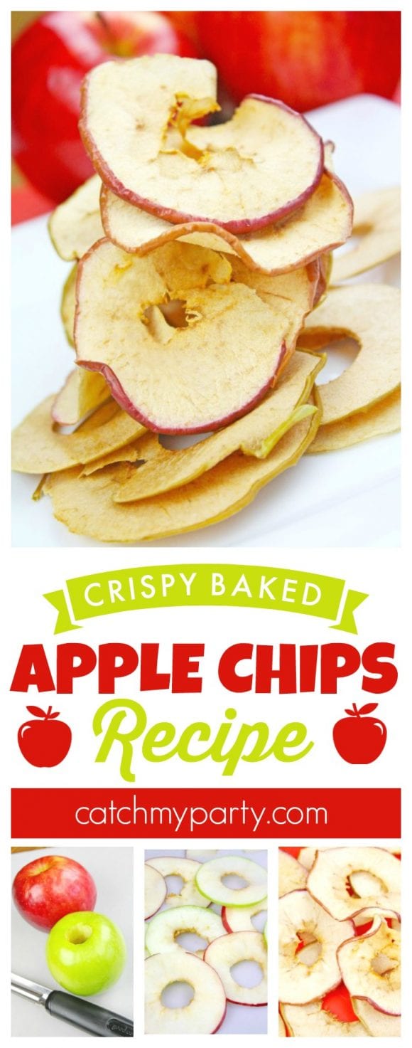 Crispy Baked Apple Chips Recipe | CatchMyParty.com