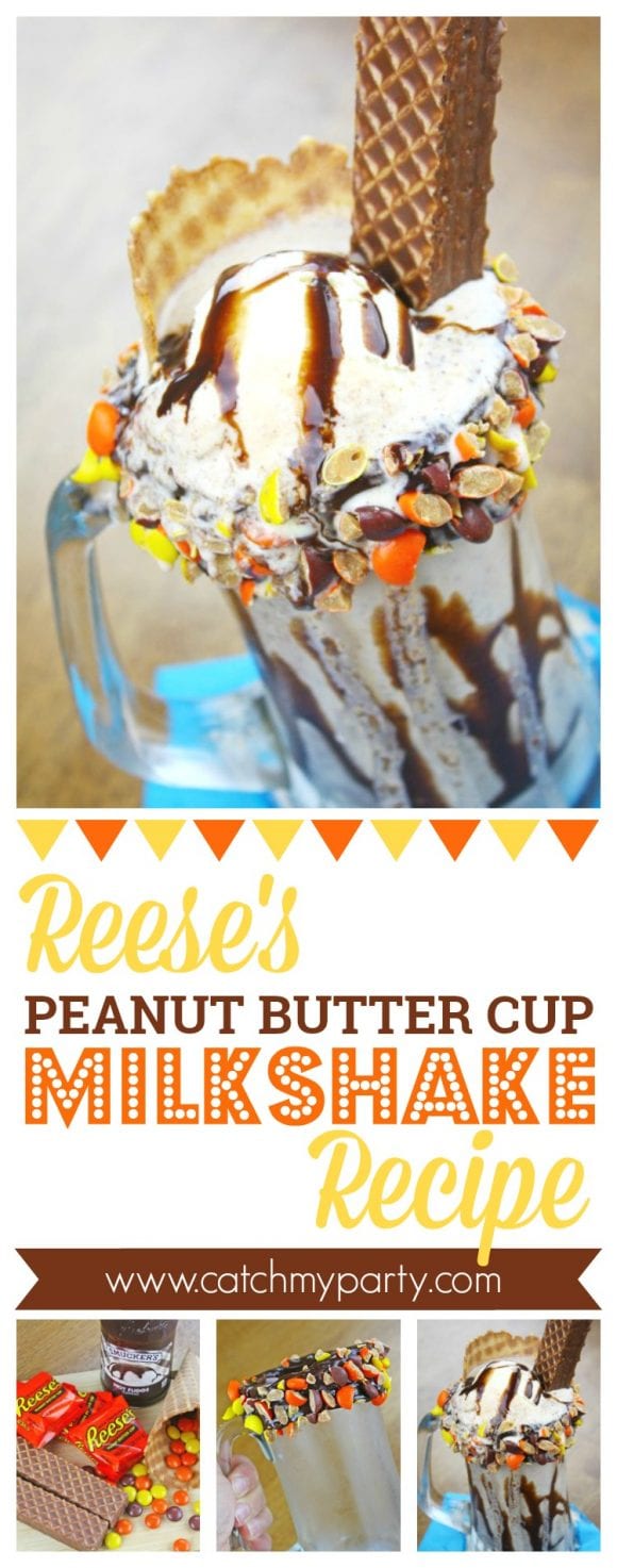 Reese's Peanut Butter Cup Milkshake Recipe | CatchMyParty.com