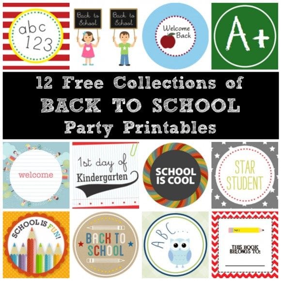 Free Back To School Party Printables | CatchMyParty.com