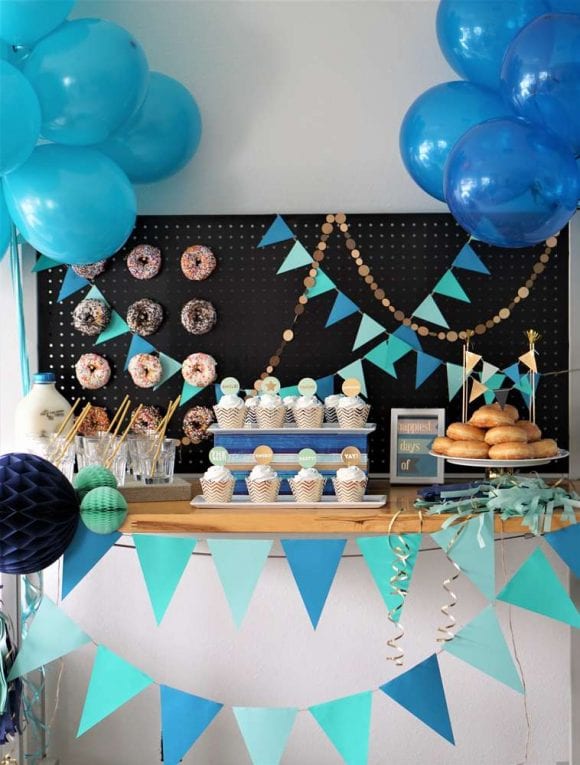 Donuts dessert table | CatchMyParty.com