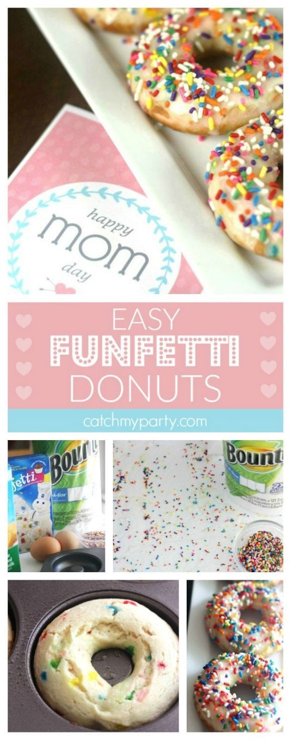 Easy Funfetti Donuts | CatchMyParty.com