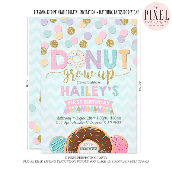 Donuts party Invitation | CatchMyParty.com