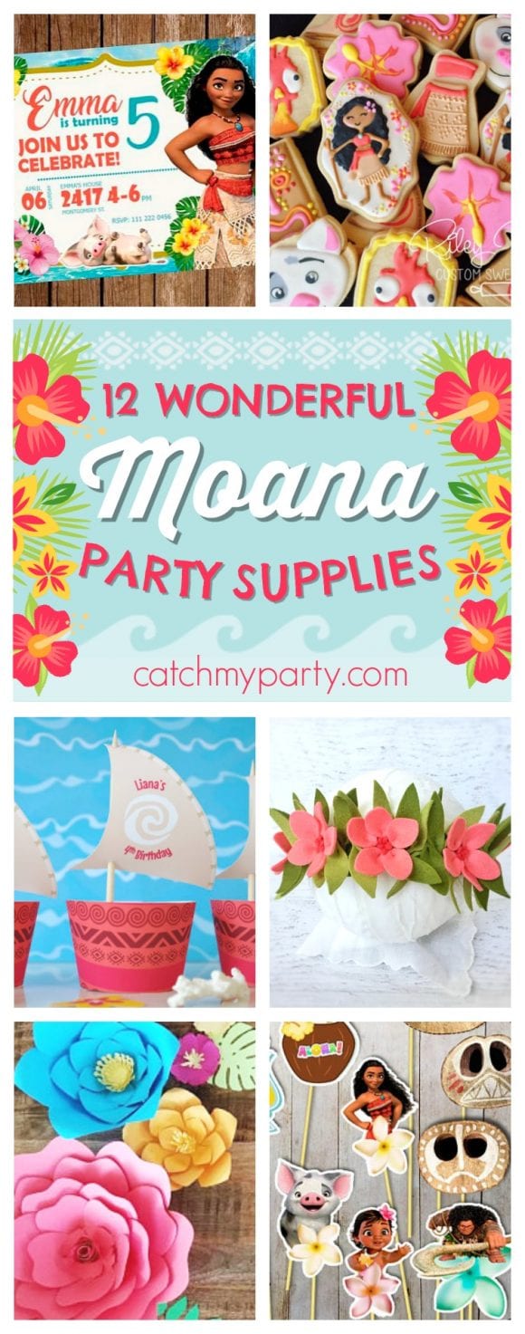 12 Wonderful Moana Party Supplies | CatchMyParty.com