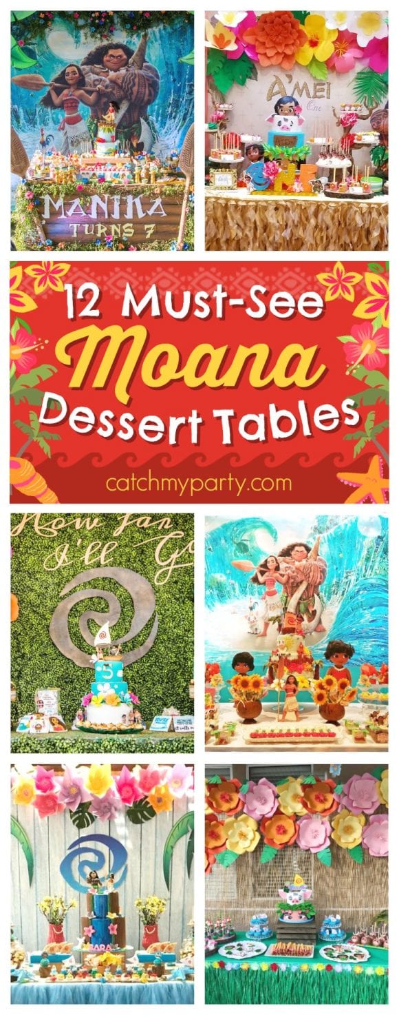 12 Must-See Moana Dessert Tables | CatchMyParty.com