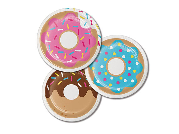 Donut Paper Party Plates | CatchMyParty.com