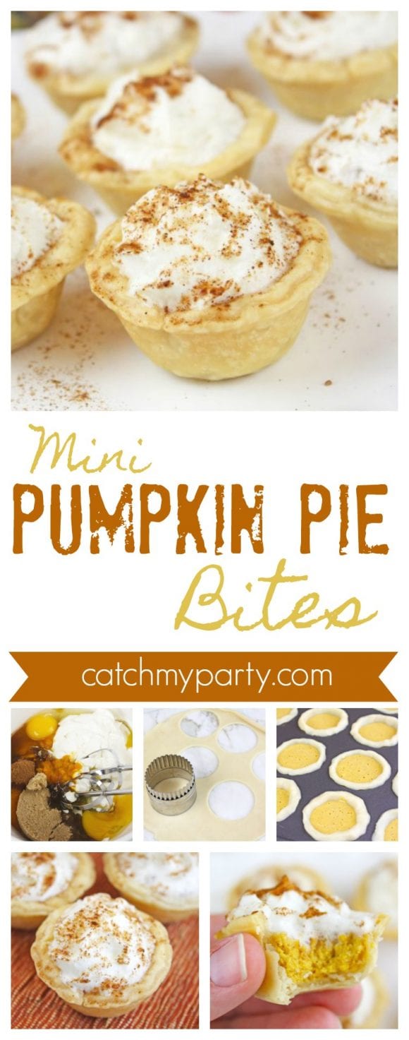 Mini Pumpkin Pie Bites Recipe | CatchMyParty.com