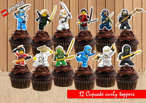 Lego Ninjago Cupcake Toppers | CatchMyParty.com