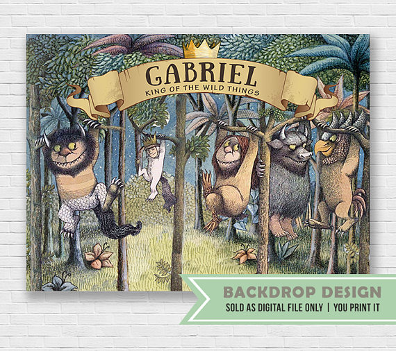 Where The Wild Things Are Dessert Table Backdrop | CatchMyParty.com