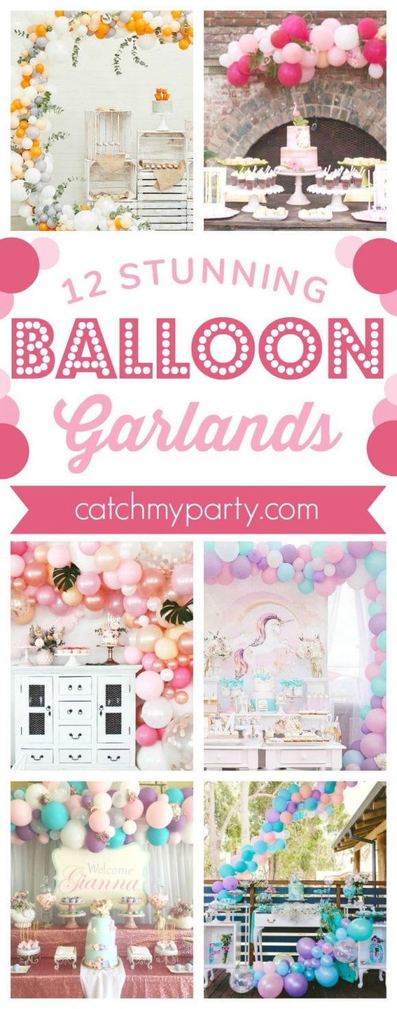 12 Stunning Balloon Garlands | CatchMyParty.com