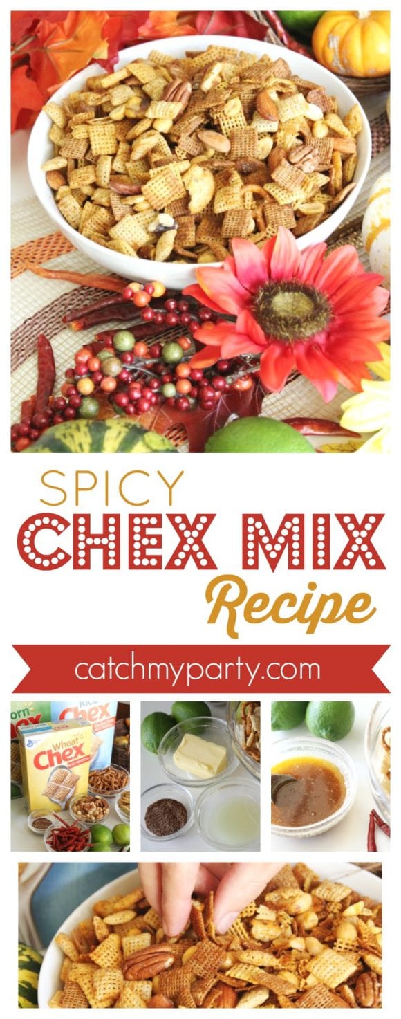 Spicy Chex Mix Recipe | CatchMyParty.com