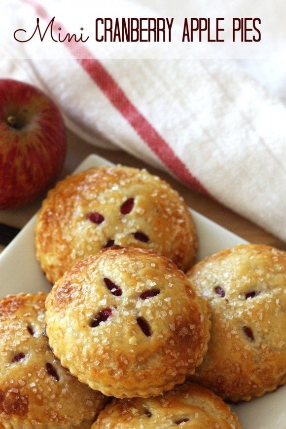 Mini Cranberry Apple Pies | CatchMyParty.com