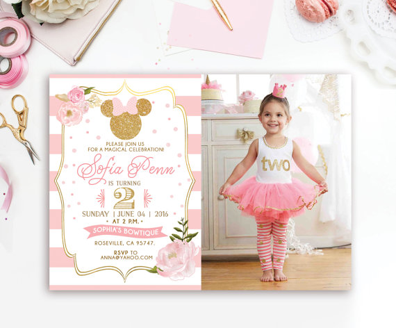 Minnie Mouse party Invitation