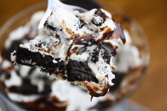 Delicious Oreo cookies and Brownie recipe in Martini glass | CatchMyParty.com