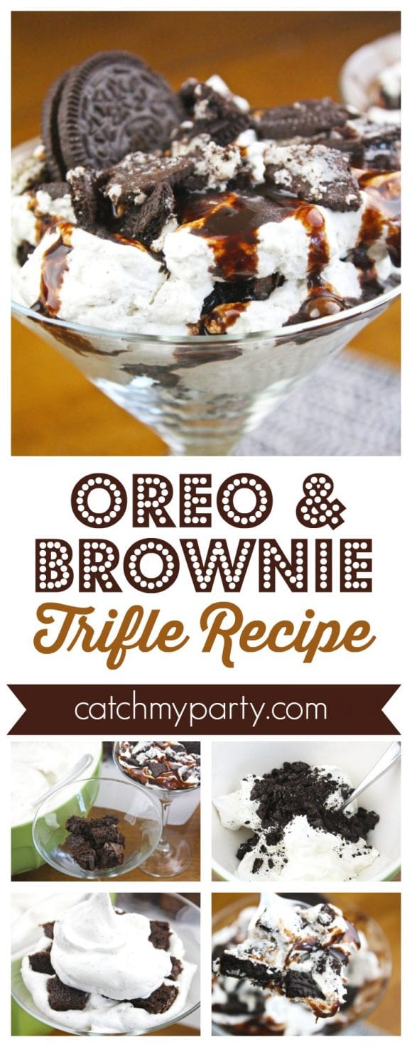 Oreo and Brownie Trifle Recipe | CatchMyParty.com