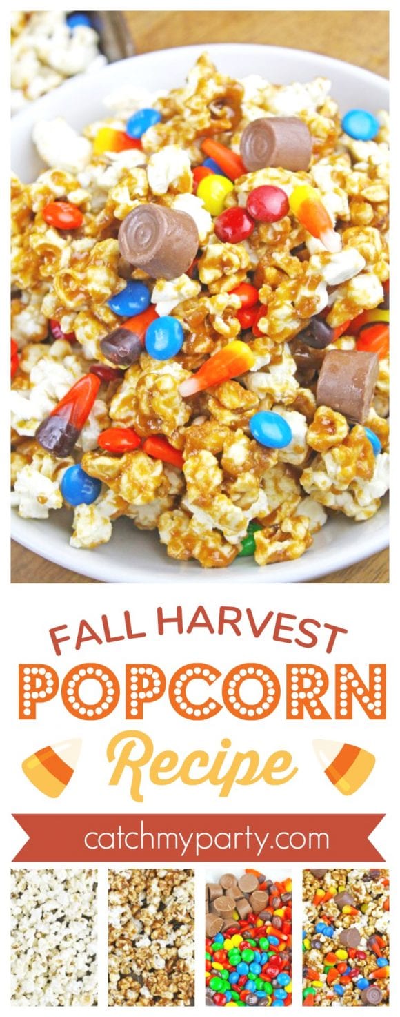 Fall Harvest Popcorn Recipe | CatchMyParty.com