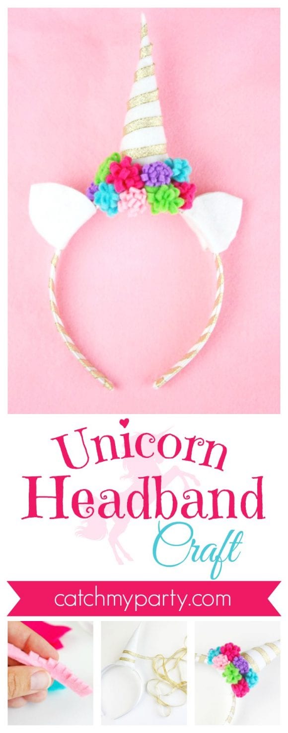Easy Unicorn Headband Craft | CatchMyParty.com