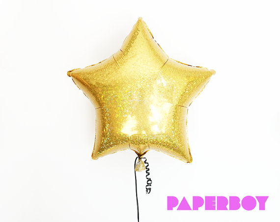 Gold Star Balloon | CatchMyParty.com