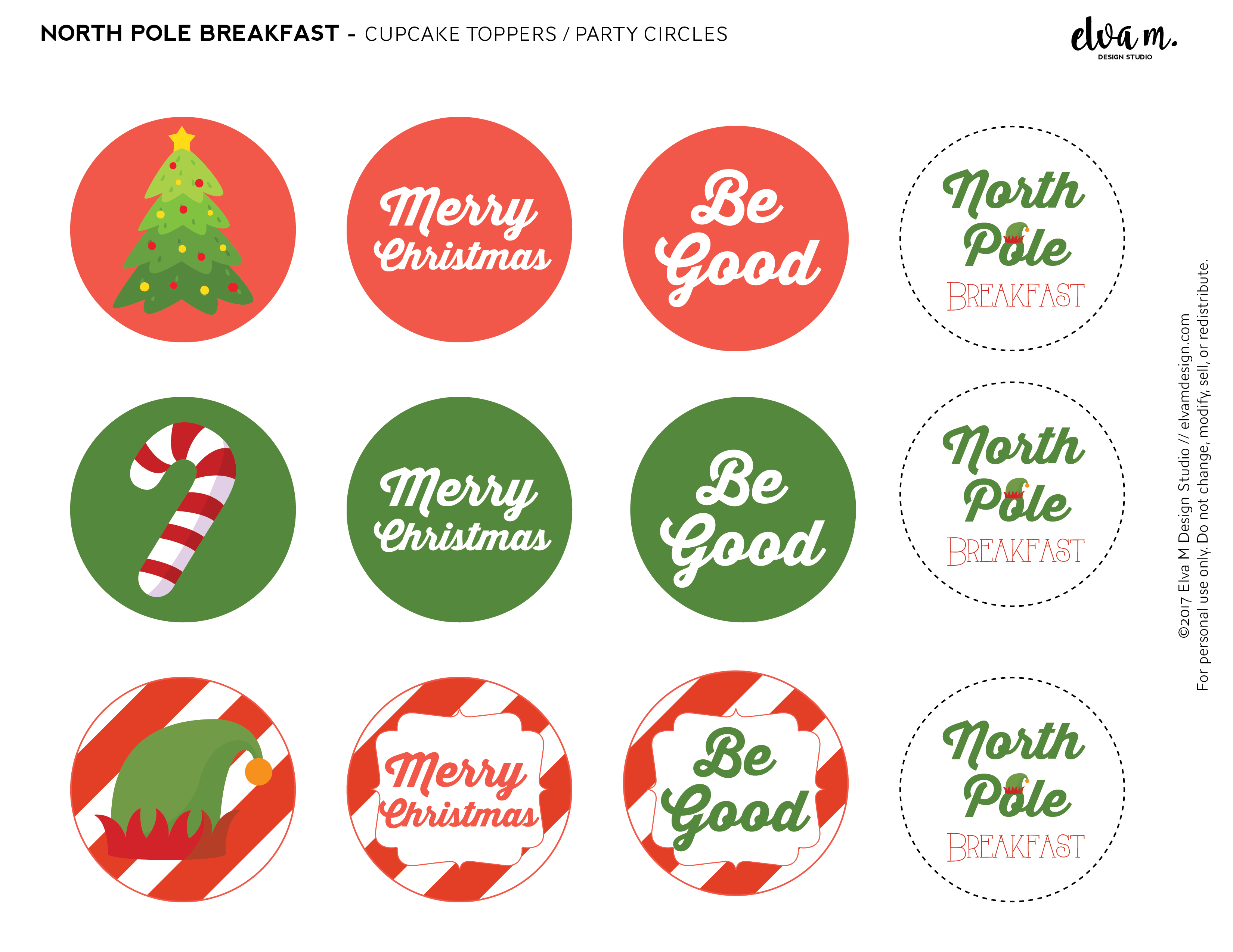 Download These Free Elf on the Shelf North Pole Breakfast Printables