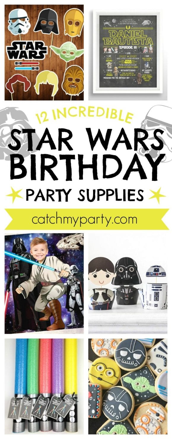 12 Incredible Star Wars Birthday Party Supplies | CatchMyParty.com