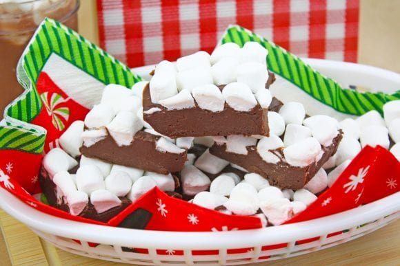 Simple, semi-sweet hot cocoa fudge | CatchMyParty.com