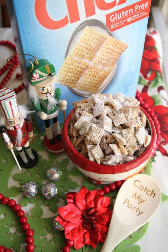 Salted Caramel Muddy Buddies Recipe | CatchMyParty.com