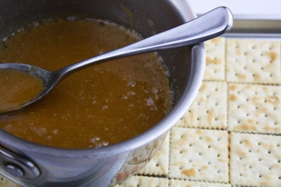 Melt butter with light brown sugar | CatchMyParty.com