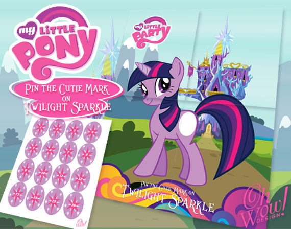 My Little Pony 'Pin the Cutie Mark' Party Game | CatchMyParty.com