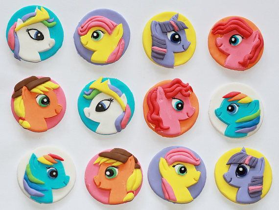 My Little Pony Fondant Cupcake Toppers | CatchMyParty.com
