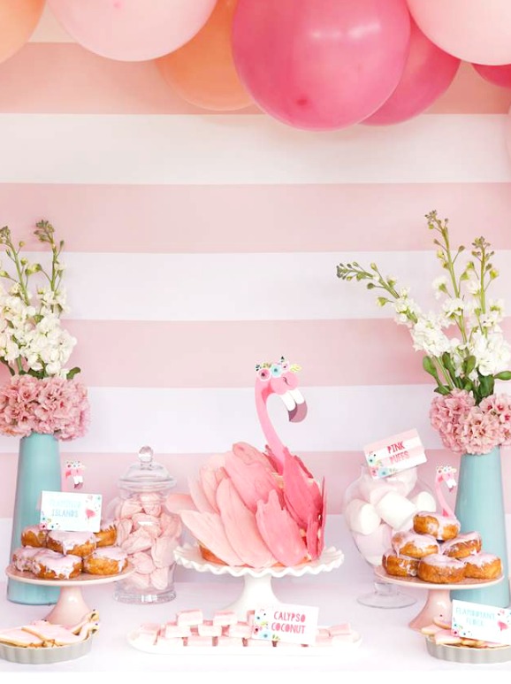 Flamingo Birthday Party | CatchMyParty.com