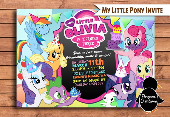 My Little Pony party Invitation | CatchMyParty.com