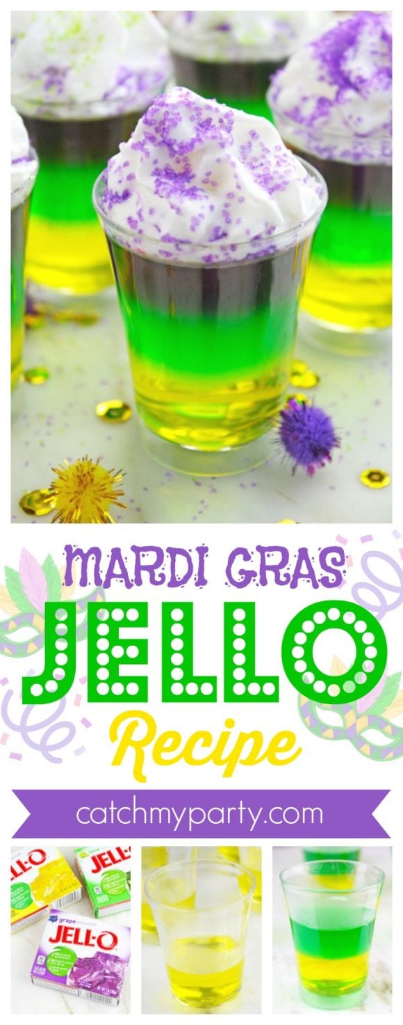 Mardi Gras Jello Recipe | CatchMyParty.com