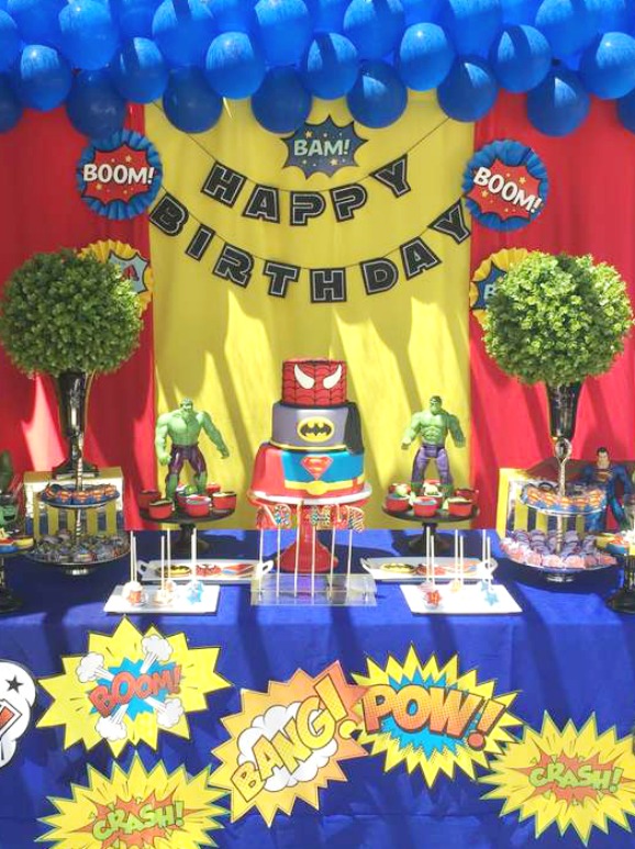 Superhero birthday party | CatchMyParty.com