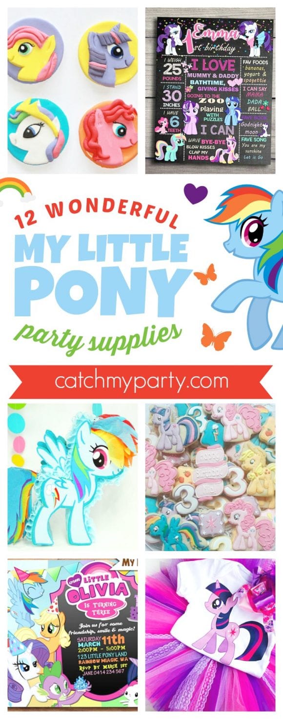 12 Wonderful My Little Pony Birthday Party Supplies | CatchMyParty.com
