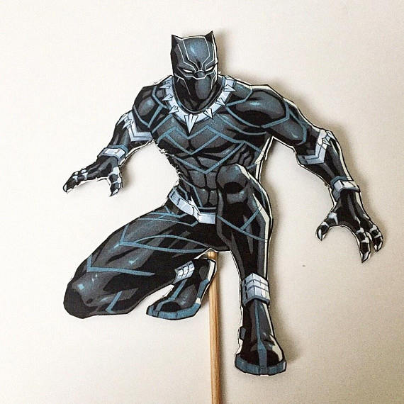 Black Panther Cake Topper | CatchMyParty.com