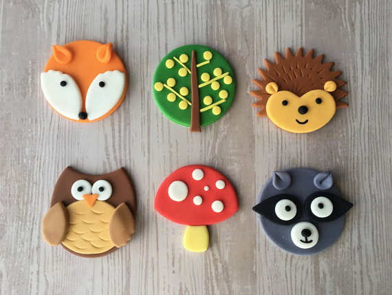 Woodland Cupcake Toppers | CatchMyParty.com
