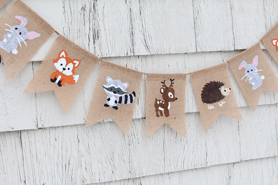 Woodland Fabric Banner | CatchMyParty.com