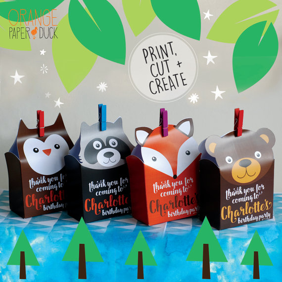 Woodland Party Favor Bags | CatchMyParty.com