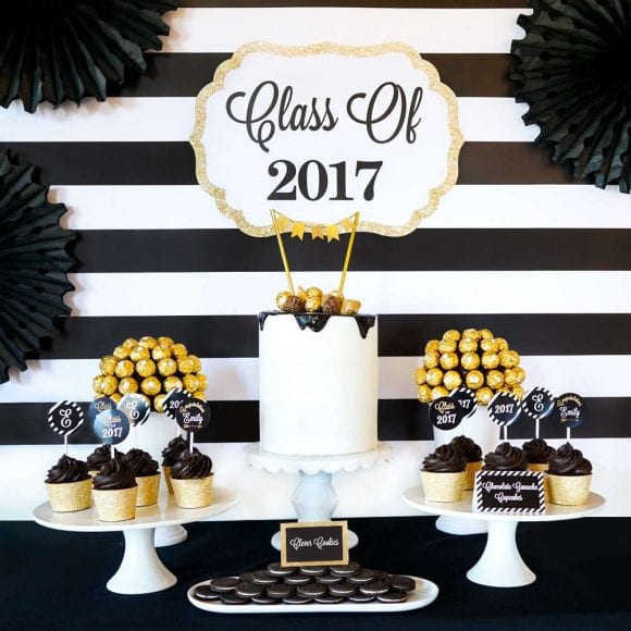Graduation dessert table | CatchMyParty.com