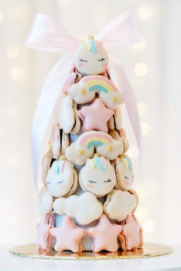 Unicorn Macaron Tower