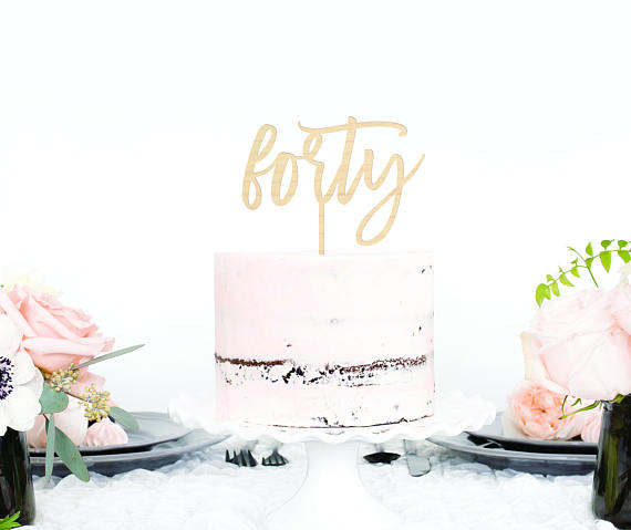 Forty Cake Topper | CatchMyParty.com