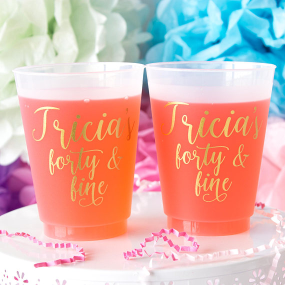40 and Fine Party Cups | CatchMyParty.com