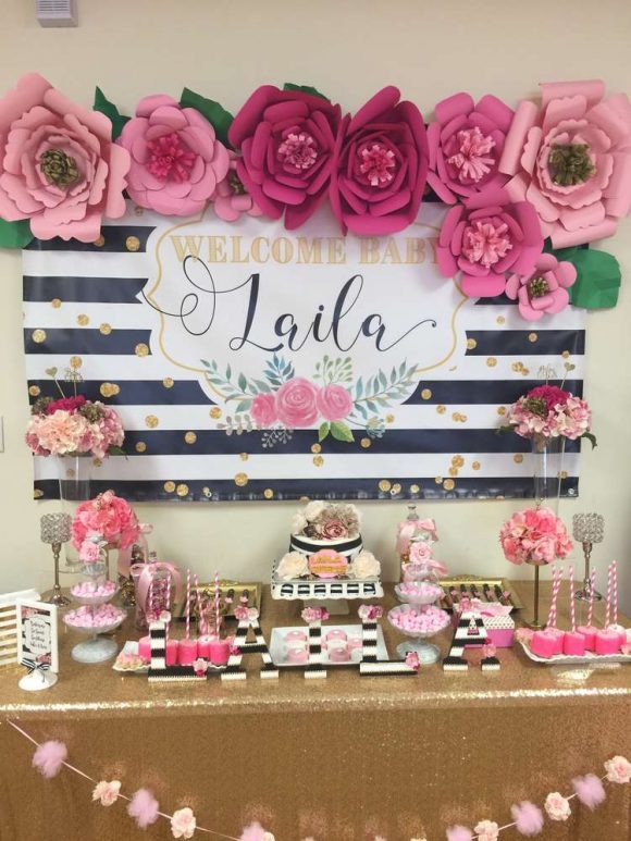 Kate Spade themed Baby Shower | CatchMyParty.com Kate Spade themed Baby Shower | CatchMyParty.com