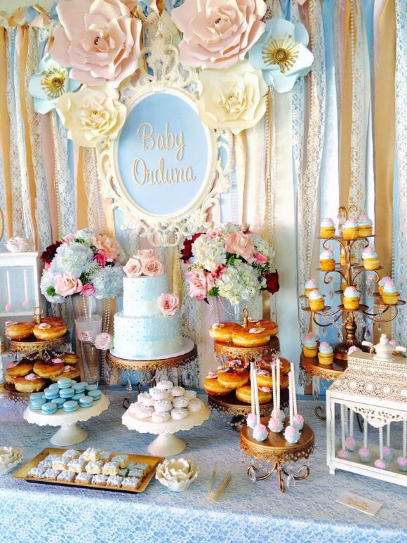 Vintage themed Baby Shower | CatchMyParty.com Vintage themed Baby Shower