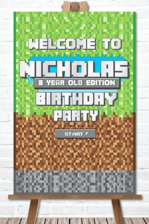 Minecraft Welcome Poster