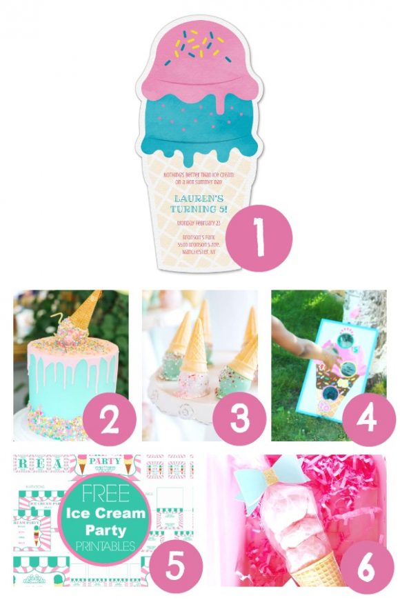 Summer Birthday Party Themes - Ice Cream Party Ideas | CatchMyParty.com