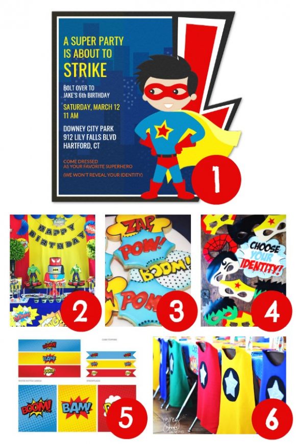 Summer Birthday Party Themes - Superhero Party Ideas | CatchMyParty.com